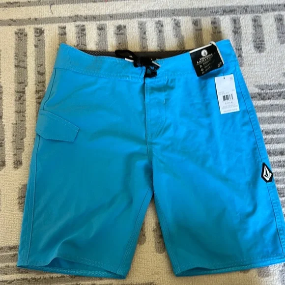 NWT Volcom Boy’s Blue Swim Shorts size 27 - Picture 1 of 5
